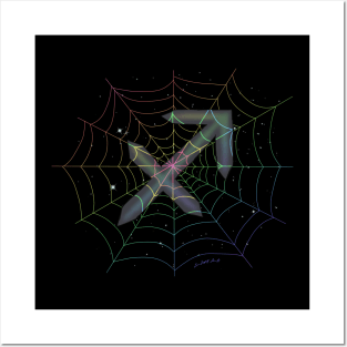 Rainbow Spiderweb Sagittarius Posters and Art